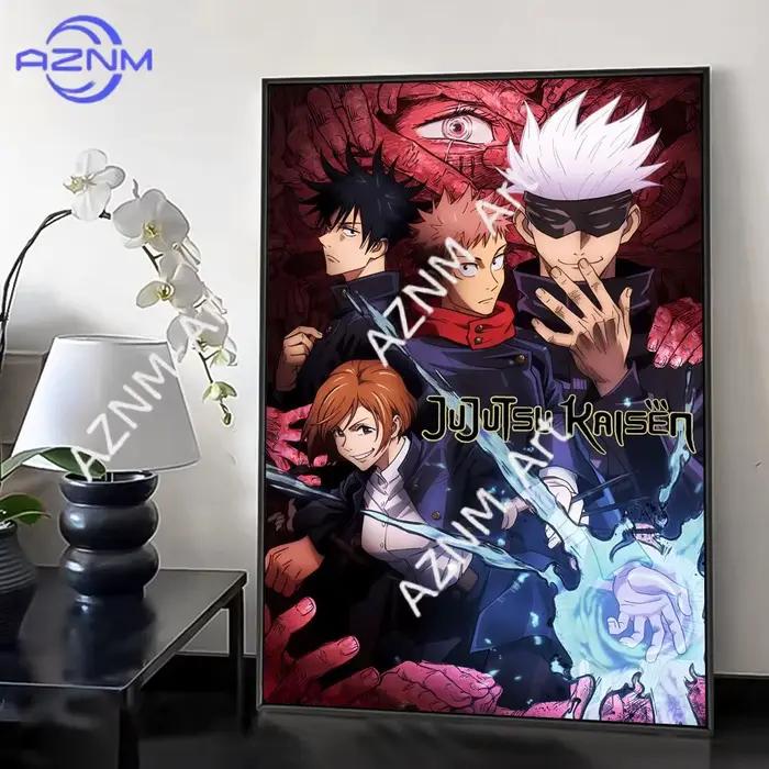 Affiche HD sur toile, peinture et calligraphie classiques d'anime J-Jujutsu K-Kaisen
