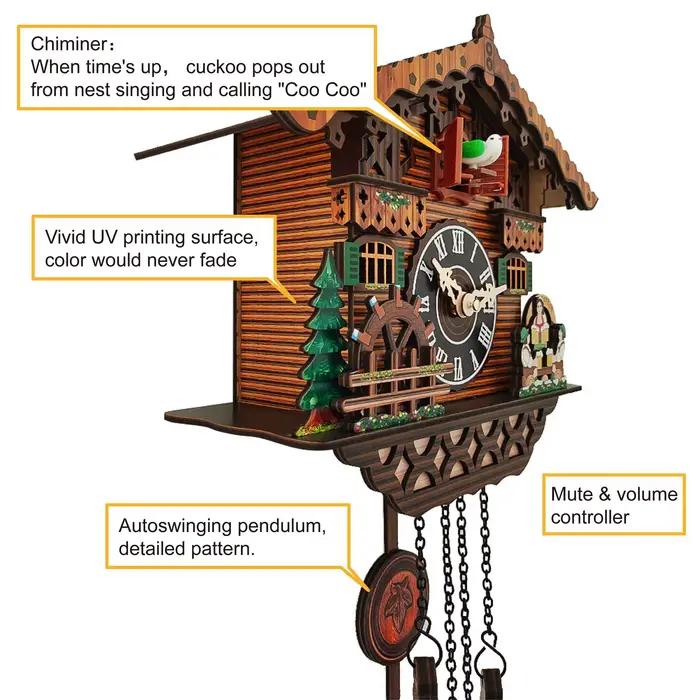Horloge murale en bois