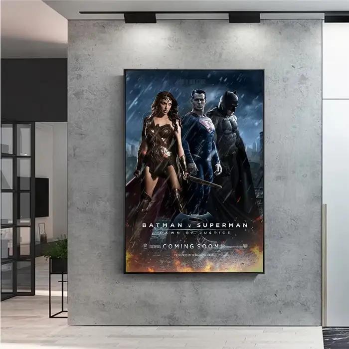 Affiche de peinture sur toile de Smile Man et Batman