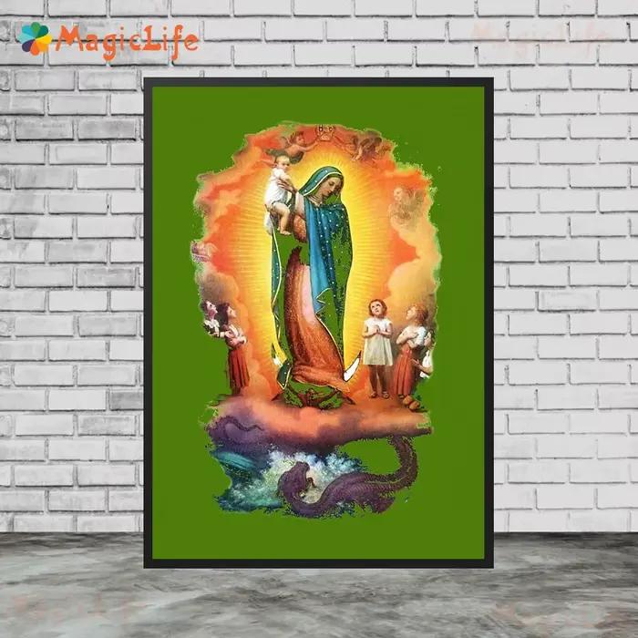 Affiches Vintage de Religion évangée du christianisme de la vierge marie