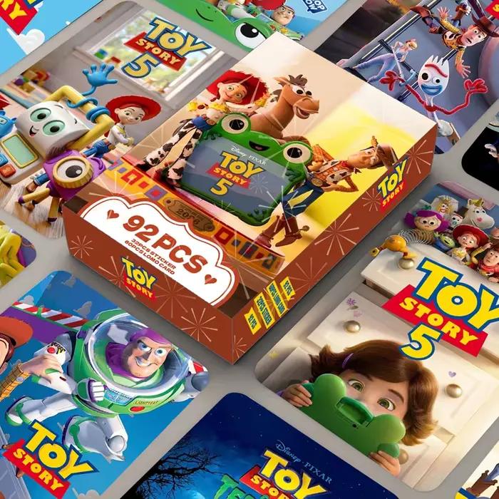 Cartes photo Lomo double face Anime Toy Story avec autocollants de dessins animés