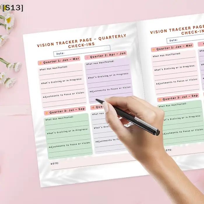 Planificateur d'objectifs et tableau de vision 2026 : Manifestez votre vie idéale avec une planification stratégique