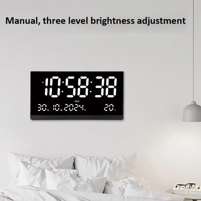 Grande horloge murale numérique de 21 pouces