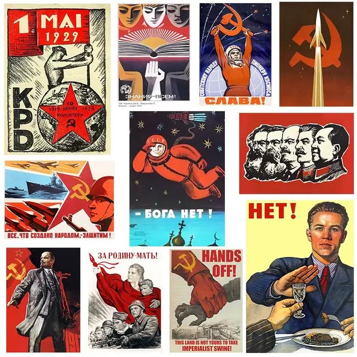 Affiche vintage Staline URSS CCCP