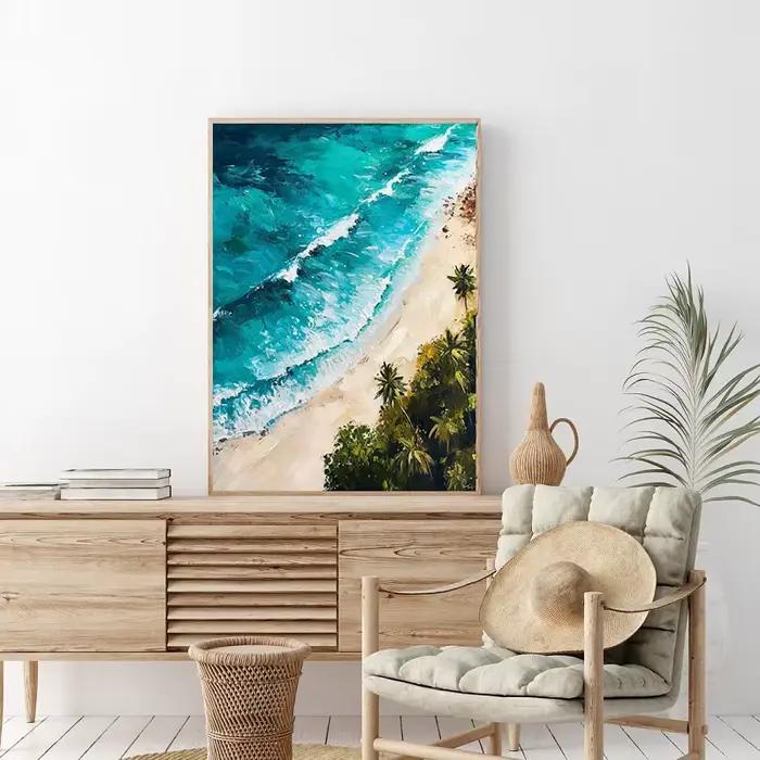 Affiche sur toile de vague d'océan
