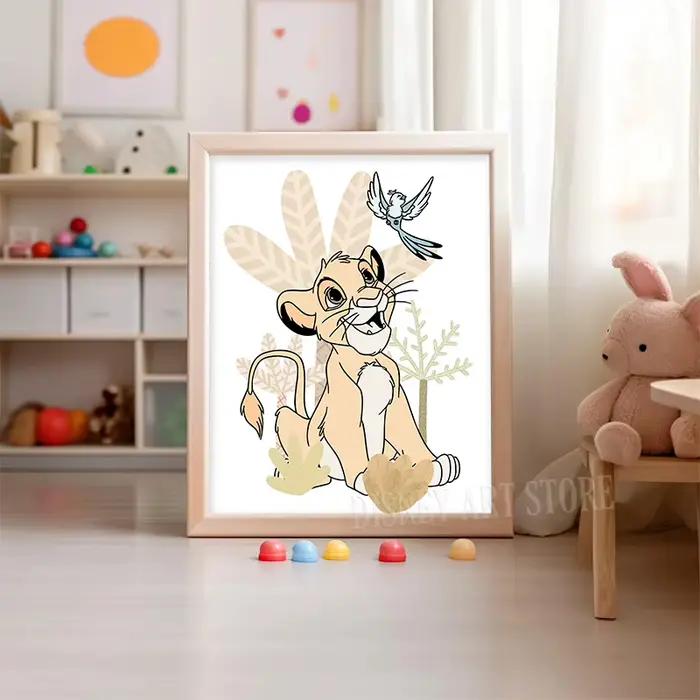 Affiches imprimées d'art Simba et ses amis