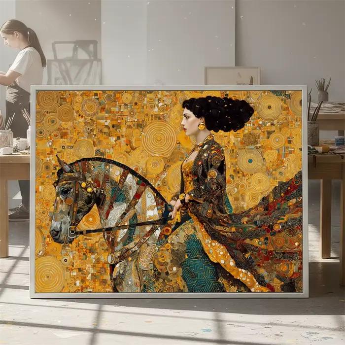Peinture sur toile Gustav Klimt Femme allongée