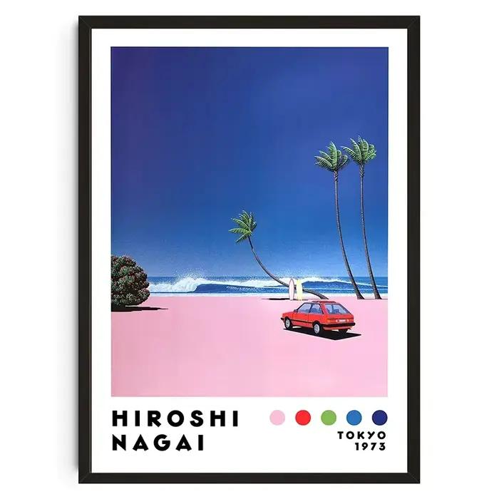 Peinture murale vintage Nagai Hiroshi Vaporwave