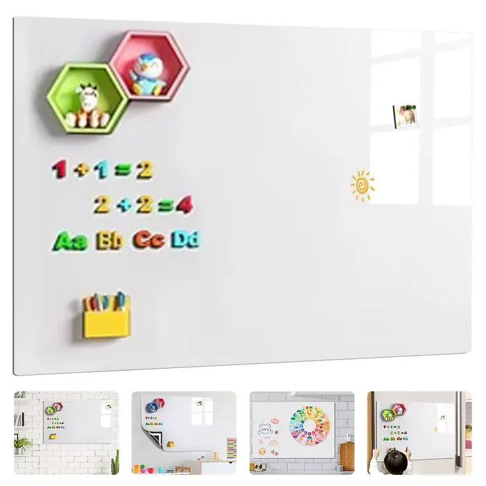 Autocollant de tableau blanc magnétique comprenant un marqueur, gomme magnétique, tableau effaçable à sec mural, Surface effaçable amovible pour enfants, bureau, maison