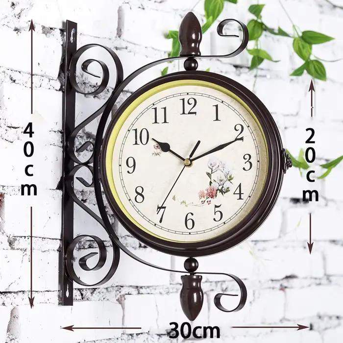 Horloge murale Double face de Style Antique