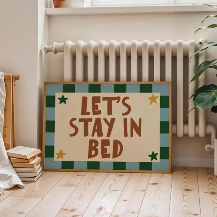 Impression sur toile avec typographie rétro cool