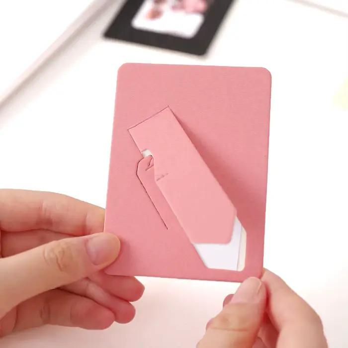Cadre photo en carton de 3 pouces avec support pliant pour présentoir de bureau