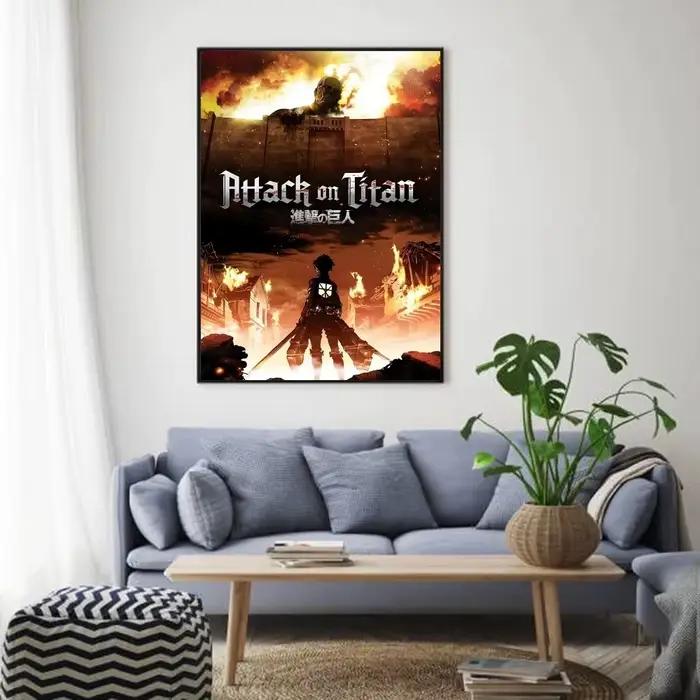 Affiche classique d'anime a-attaque o-on t-titane, toile d'art HD, peinture de maison, salon, chambre à coucher, bar, décoration esthétique