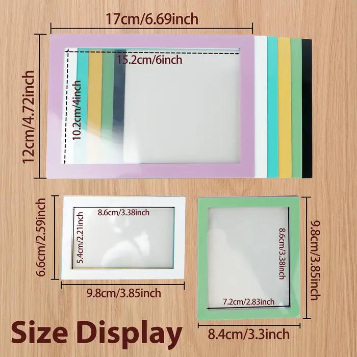 Cadre photo magnétique transparent ESHANG 6 couleurs assorties