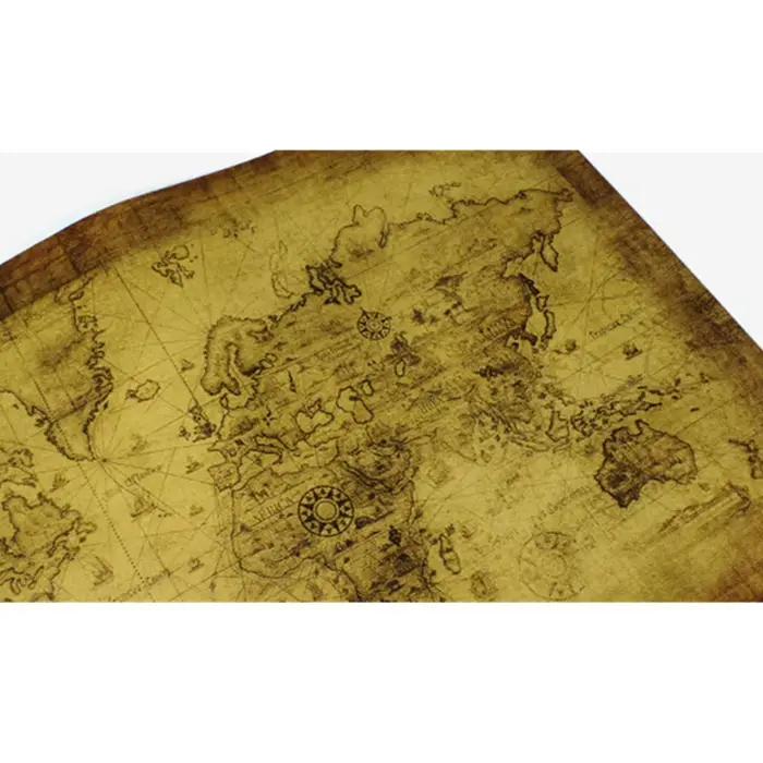 Grand 72.5X51.5cm Vintage le vieux monde carte affiche décor à la maison rétro papier Kraft autocollant mural