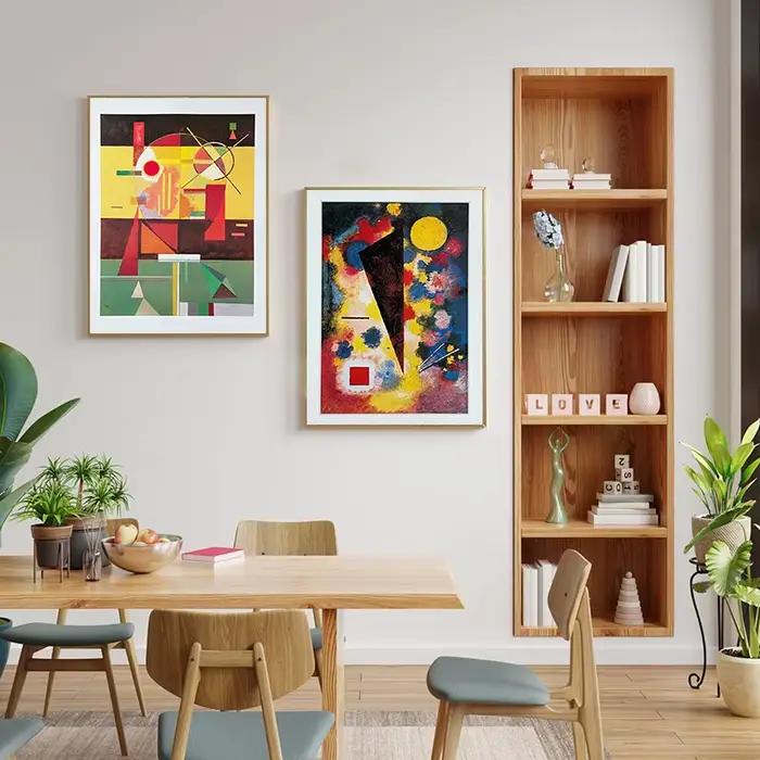 Wassily Kandinsky-Affiche de Décomposition Géométrique Rétro en Toile