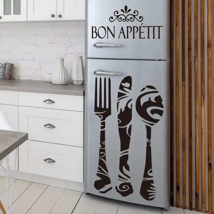 [1 autocollant de cuisine créatif] 1 pièce nouvel couteau et fourchette
