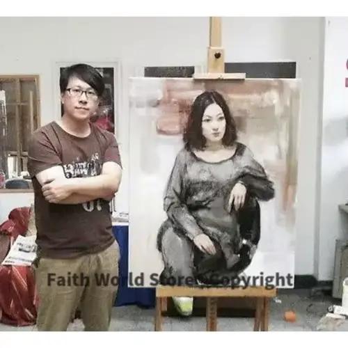 Peinture à l'huile de Portrait d'artiste TOP ART