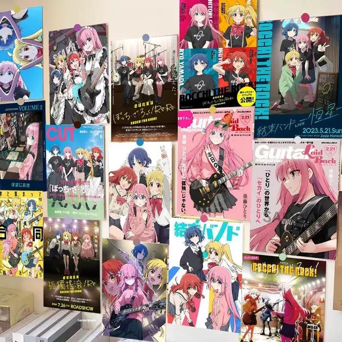 30 affiches d'anime mixtes, impression HD, art mural 2D pour la décoration des chambres d'étudiants, autocollants