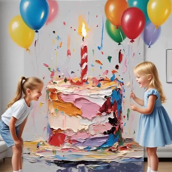 Peinture à l'huile colorée