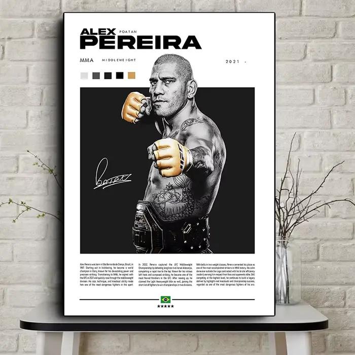 Affiche de combat de boxe, figurines légendaires, Ilia Topuria/Dustin Poirier, peinture sur toile, images d'art murales, décoration de maison, cadeau pour amoureux et garçon