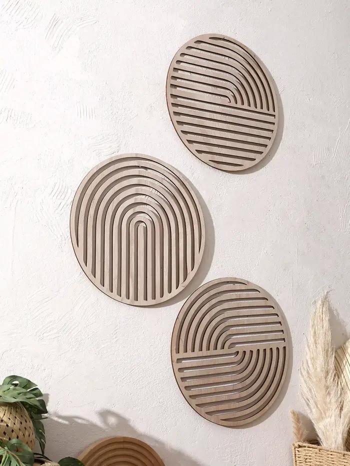 Décoration murale en bois naturel