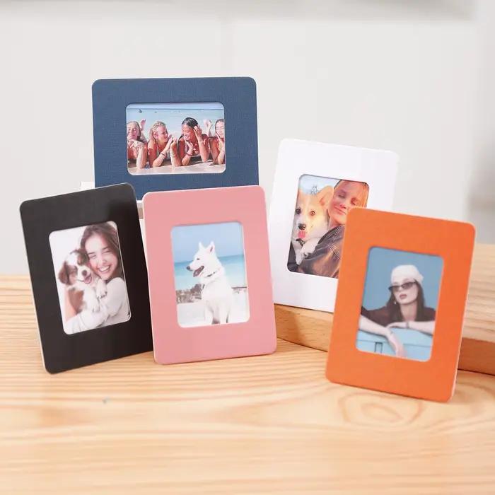 Cadre photo en carton de 3 pouces avec support pliant pour présentoir de bureau