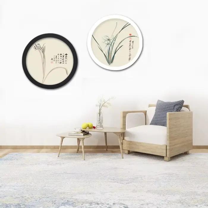 Cadres photo ronds en bois, support mural, cercle, bricolage, cadeau créatif