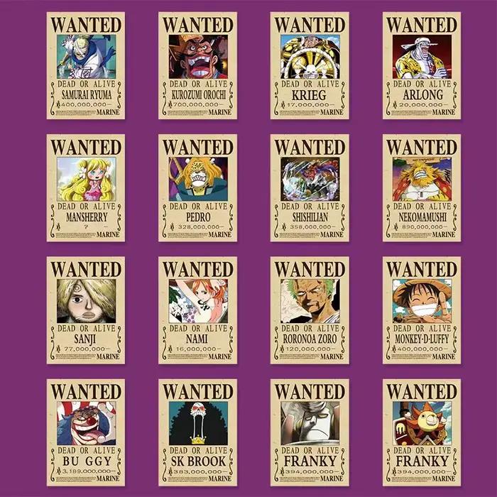 Autocollants One Piece Wanted