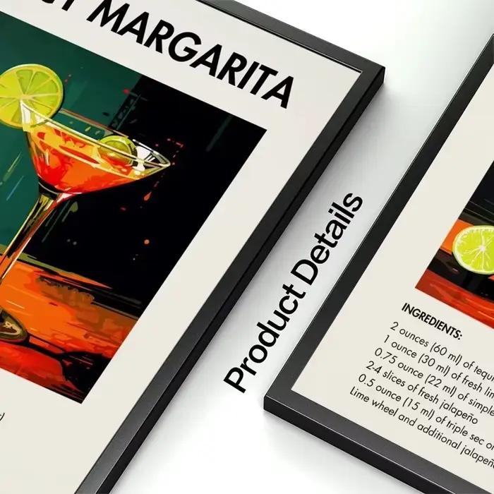 Affiche murale rétro française : Cocktails