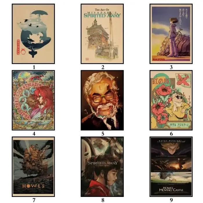 Murales de film rétro Miyazaki Hayao