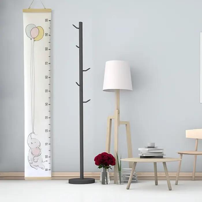 Tableau de croissance mural en bois pour bébé, décoratif, avec règle de mesure de la hauteur, autocollant mural amovible pour chambre d'enfant