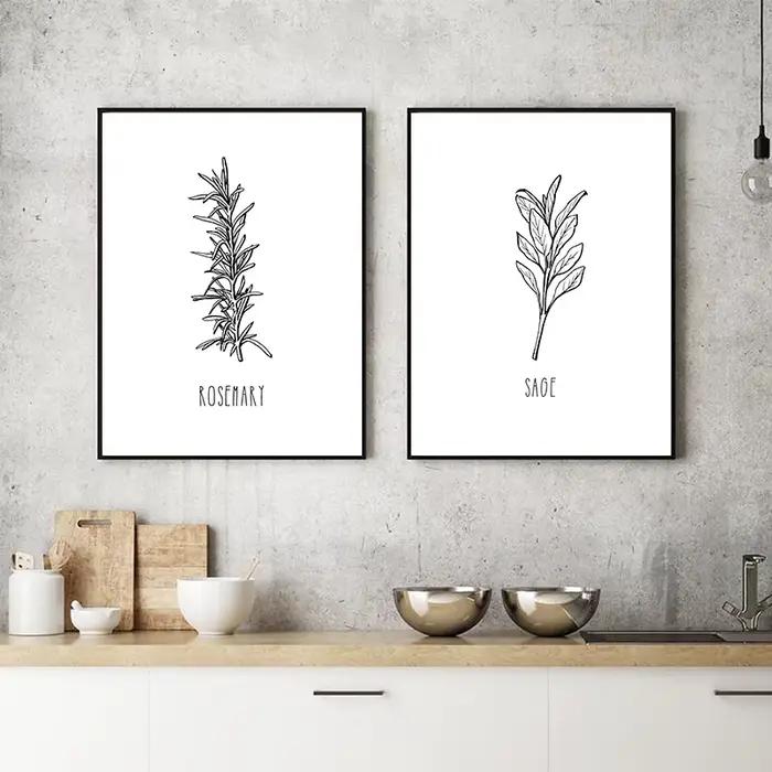 Affiches et impressions d'herbes culinaires vintage