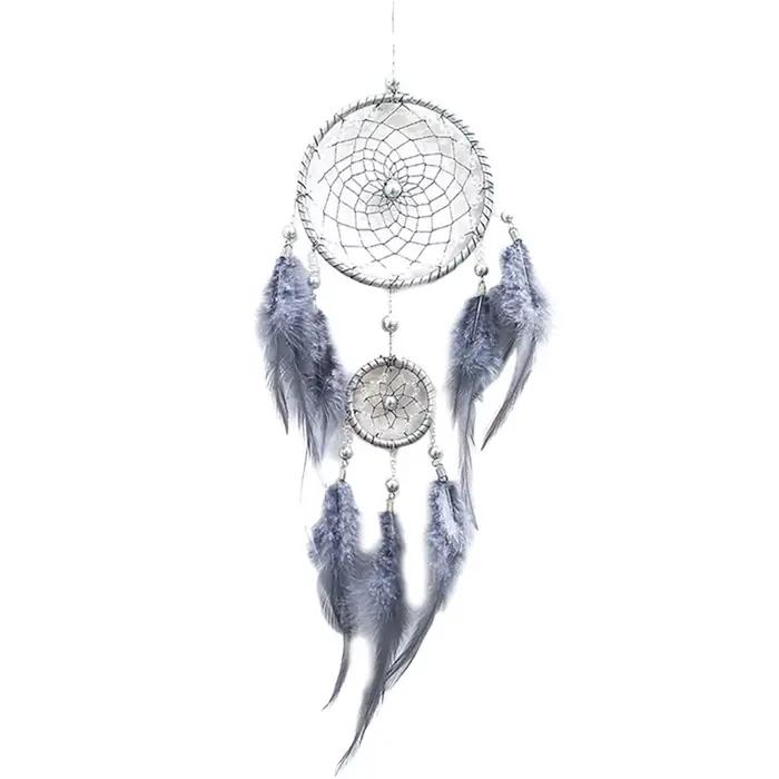 Attrape-rêves-plume traditionnelle faite à la main tenture murale décor à la maison ornement artisanat cadeaux de saint valentin pour Friends-T02C