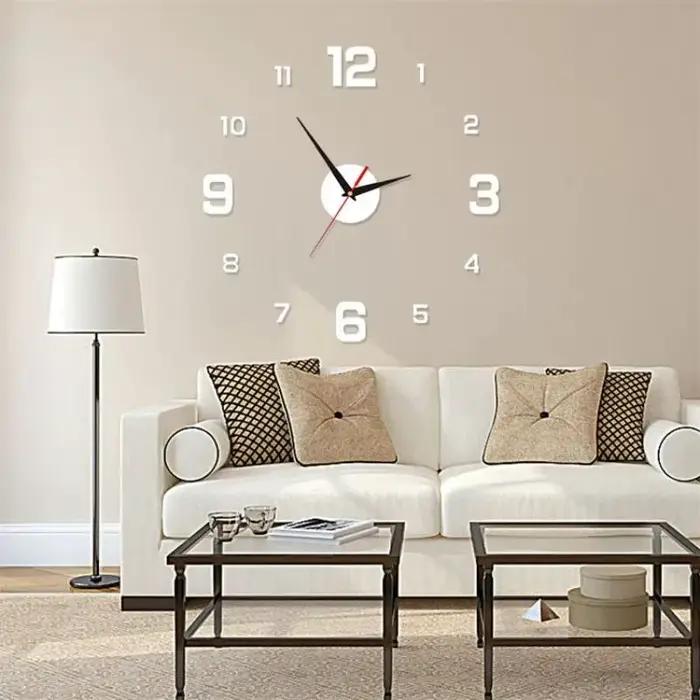 Horloge numérique lumineuse, horloge murale stéréoscopique DIY, horloge silencieuse, horloge murale pour salon, chambre à coucher, décorations pour la maison