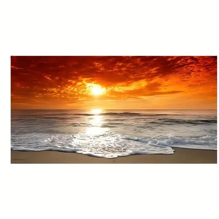 Affiche murale Paysage Coucher de soleil sur la plage