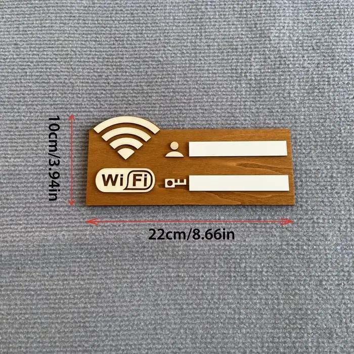 Panneau WiFi en bois Vintage, décoration de maison rustique murale avec support de mot de passe pour intérieur et extérieur, aucune électricité nécessaire