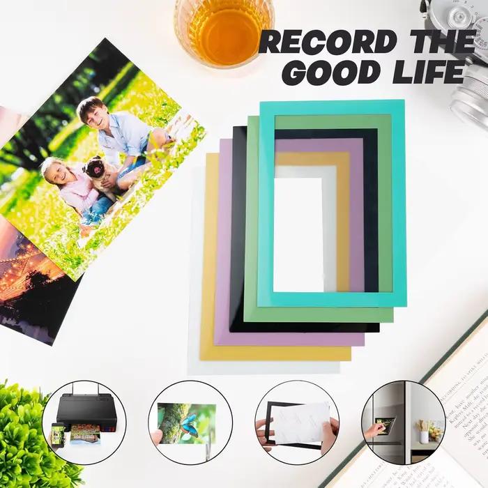 Cadre photo magnétique transparent ESHANG 6 couleurs assorties