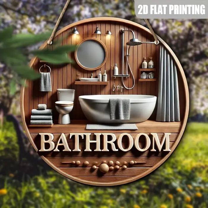 Panneau rond en bois 2D 8 pouces