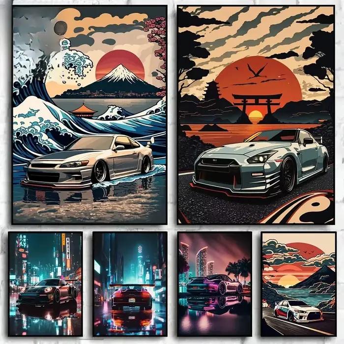 Peinture à l'huile par numéros rétro tendance