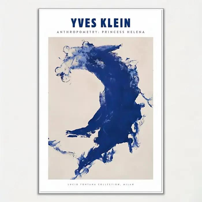 Yves Klein – affiche de galerie d'exposition bleue