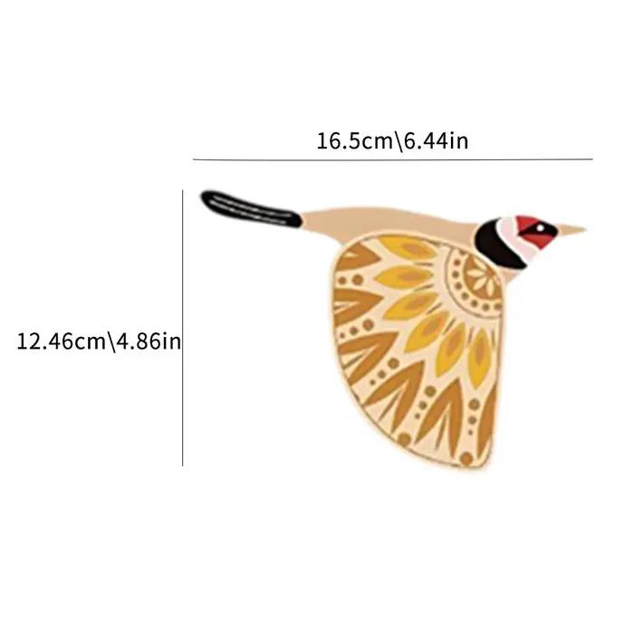 Décoration murale en bois d'oiseaux volants noirs