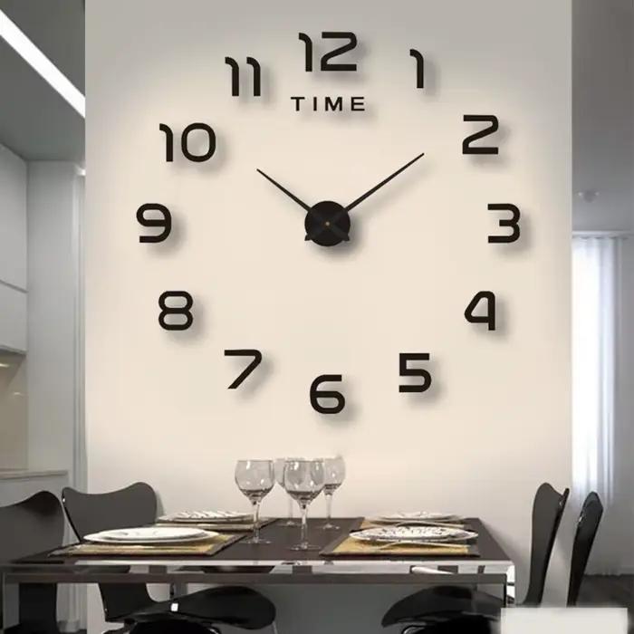 Grande Horloge murale 3D à faire soi-même