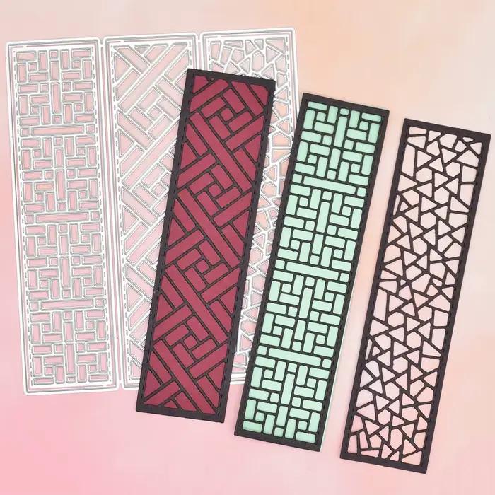 Matrices de cadre de fond rectangulaire, 1 pièce, pour bricolage, Scrapbooking, Album, carte cadeau, fabrication artisanale en papier