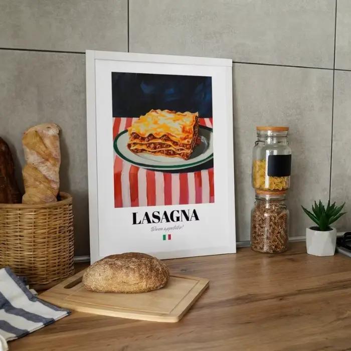 Affiche colorée de nourriture italienne