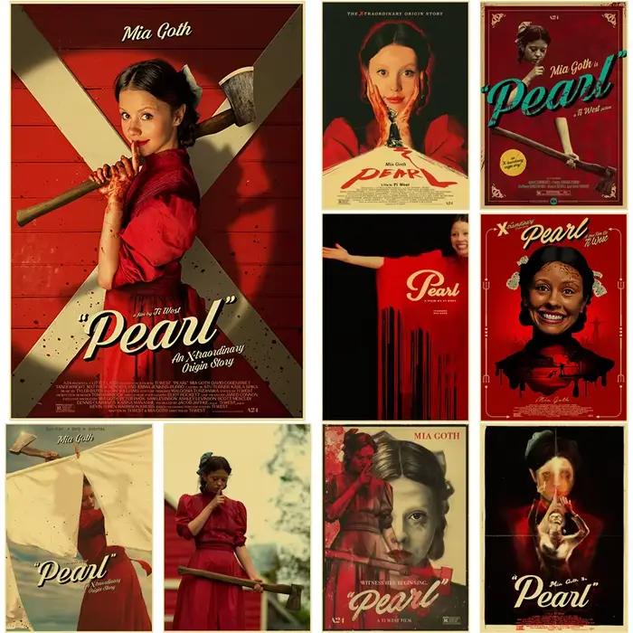 Affiches rétro en perles, Film d'horreur, imprimés en papier Kraft, X, Vintage, pour maison, chambre, café, cinéma, décoration murale artistique, peinture esthétique, 2022