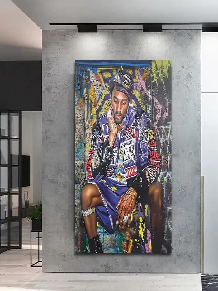 EXPOTE Kobe Bryant affiche toile mur Art impression Mamba mentalité inspirant joueur de basket-ball sport œuvre de