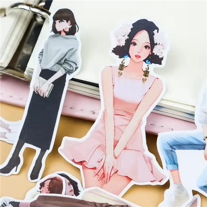Autocollants 24 pièces dessin animé filles