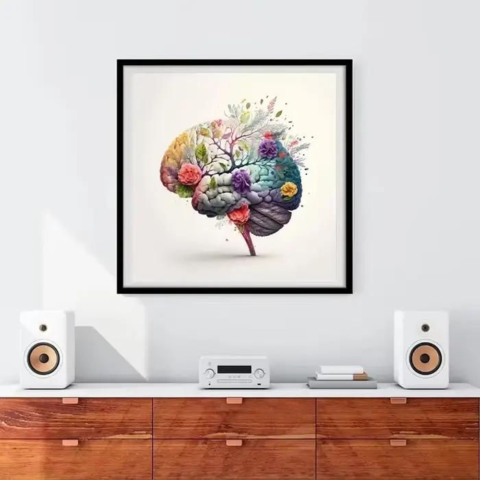Peinture sur toile de fleurs minimalistes