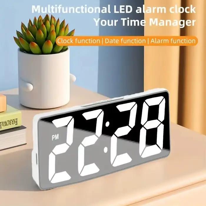 Dernière horloge numérique LED réveil chambre